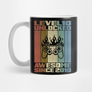 Level 10 Unlocked Birthday 10 Years Old Awesome Since 2010 Mug